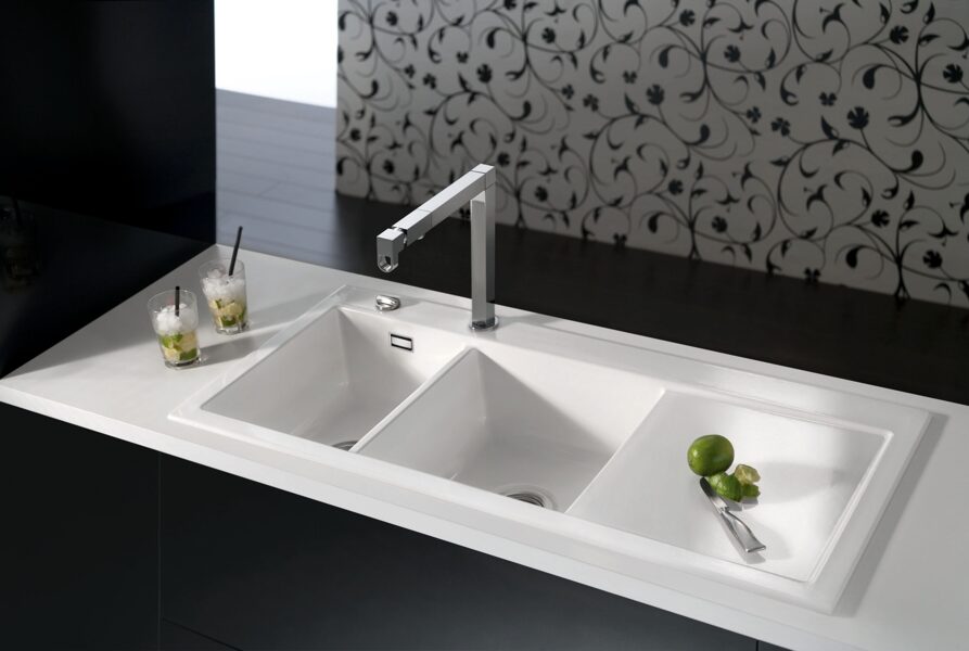 MERA DOUBLE Virtuves izlietne 1100x510mm ar bļodām labajā pusē