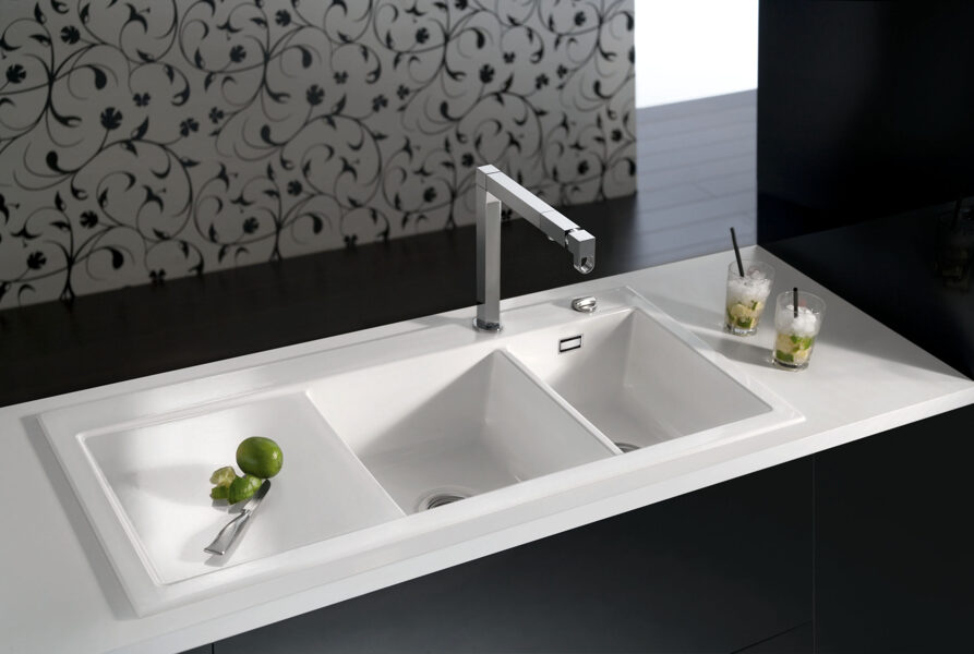 MERA DOUBLE Virtuves izlietne 800x510mm ar bļodām kreisajā pusē