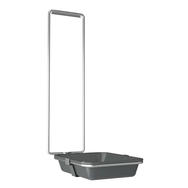 KWC CMEDC10T Pilienu teknes paliktnis ar turētāju, ko var novietot virs dozatora korpusa, noņemama kvadrātveida plastmasas tekne pelēkā krāsā, paredzēta MEDCARE dozatoram 1000 ml. Izmēri 150 x 408 x 265 mm