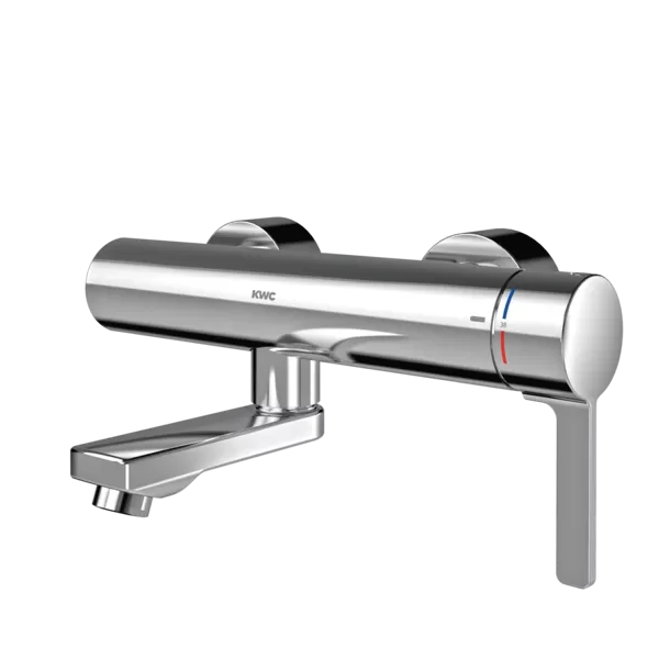 KWC F5L-Therm viensviras termostata izlietnes maisītājs, hroms. projekcija 255mm, 6.0 l/min. sienas montāža