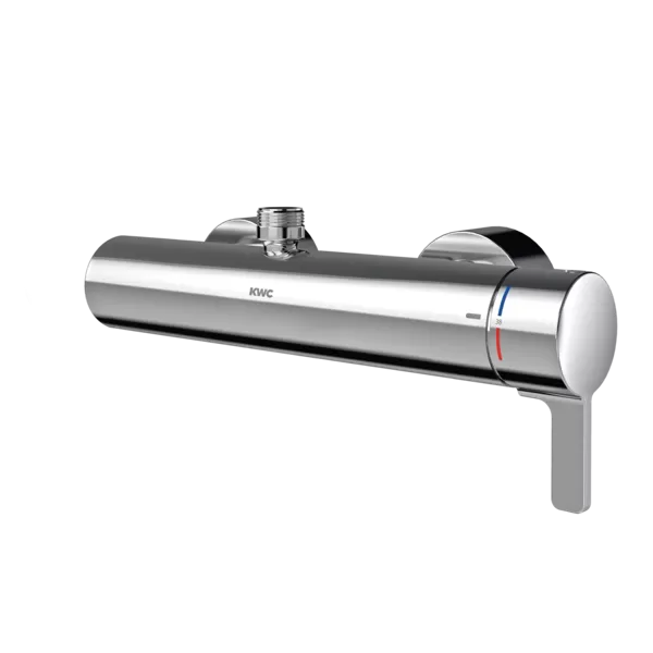 KWC F5L-Therm viensviras termostata dušas maisītājs sienas montāža, ar izvadu augšpusē, G 3/4 B, hroms