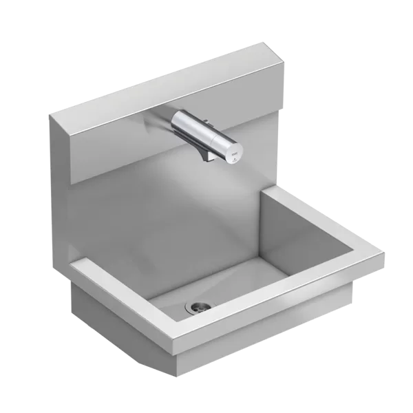 KWC PLANOX Izlietnes bloks nerūsējošais tērauds 600x530x440mm ar F5E-Mix opto-elektronisku ūdens maisītāju 5.0 l/min., hroms PL6UEM