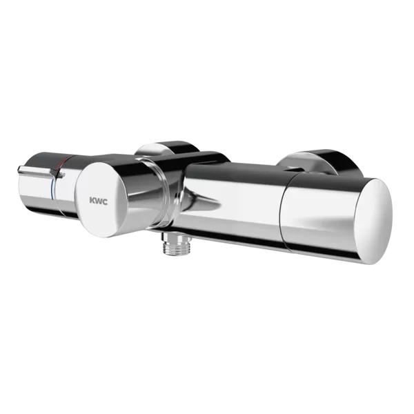 F5ST2111 KWC F5S-Therm pašaizveroš termostata dušas ūdens dozators ar iepriekš uzstādītu dezinfekcijas bloku, hroms