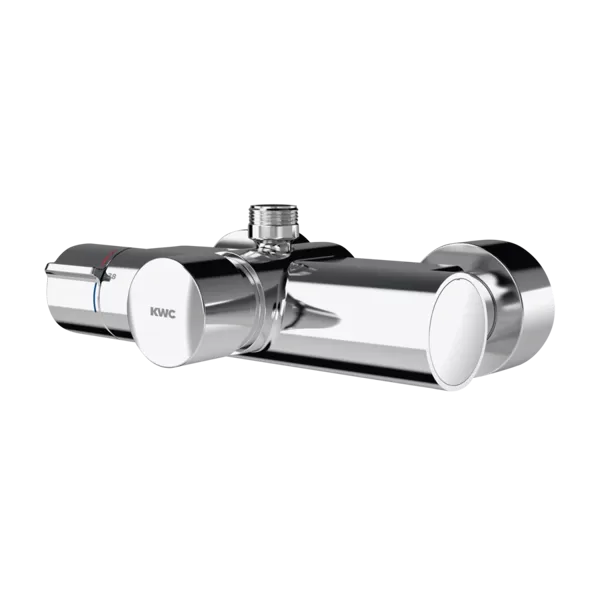 F5ST2102 KWC F5S-Therm pašaizveroš termostata dušas ūdens dozators ar automātisku dušas caurules iztukšošanu , izvads uz augšu G 3/4, hroms