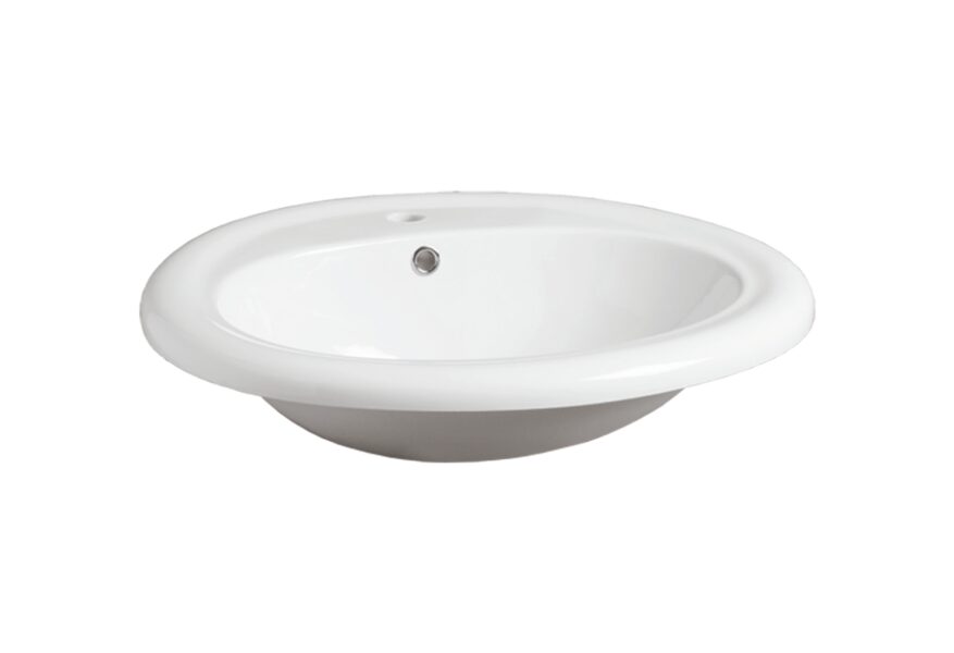 S51 iebūvējama izlietnes virsmā 640x570xh205mm, balta