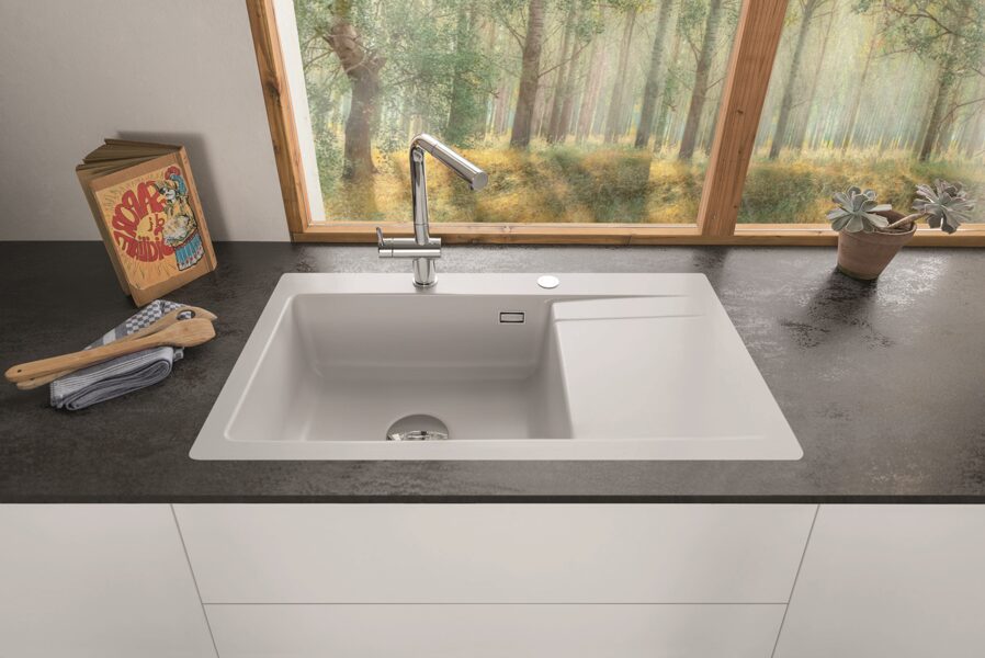 STEMA 86 SL / F L Virtuves izlietne 836x486mm ar bļodu kreisajā pusē