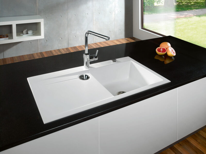 STEMA 90 Virtuves izlietne 900x510mm ar bļodu kreisajā pusē