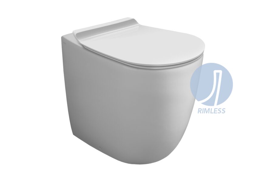 VI21 VIGNONI "RIMLESS" WC paaugstināts stiprināms uz grīdas 560x365xh500mm (poda sēdriņķis jāpasūta atsevišķi)